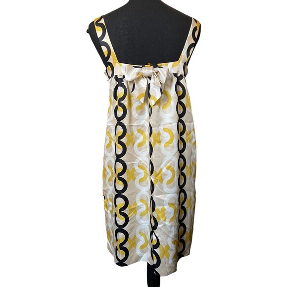 J.Crew womens silk shift dress chain print square neckline sleeveless side zip - Picture 3 of 9